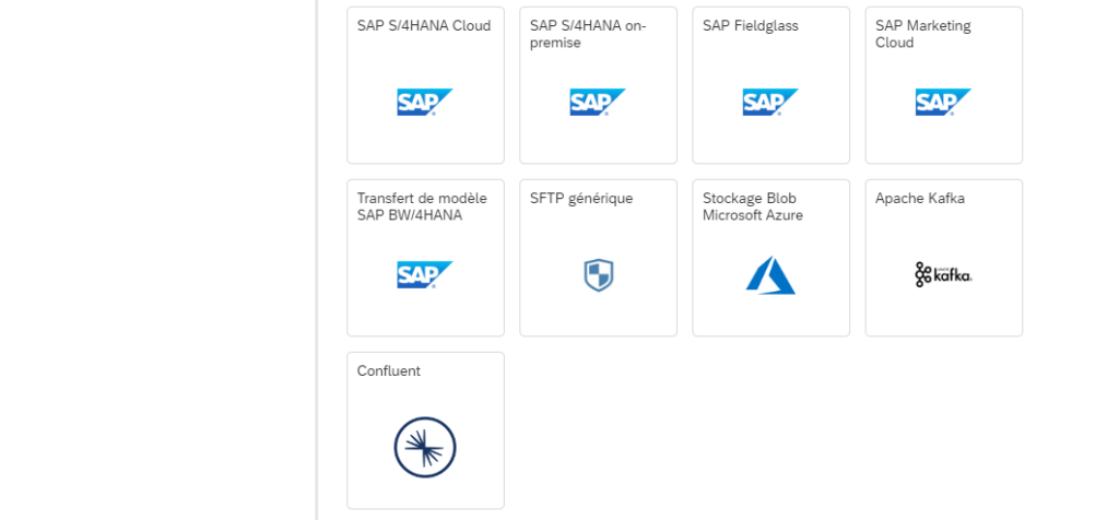 Les types de connexions SAP Datasphere 3