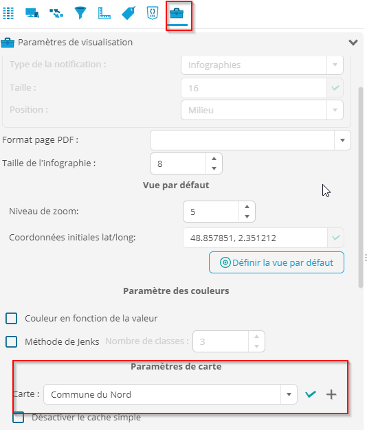 Table entités sélectionnées