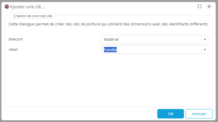 Union et jointure de clés avec des noms différents sur Digdash