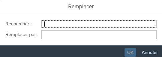 Assistant de remplacement d'une chaîne de caractère