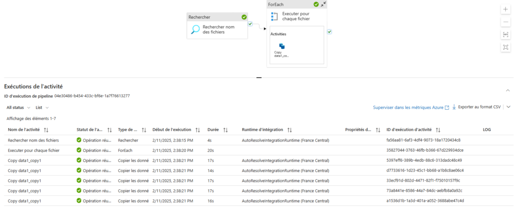 Cas pratique Microsoft Azure étape 6 Data Lake