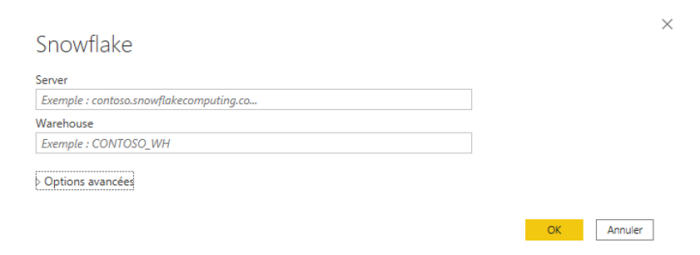 Connexion Snowflake Power BI